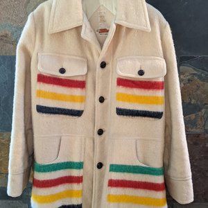 Mens (roomy) Medium Vintage Original Canada Hudson Bay Coat XLNT - Top of Line